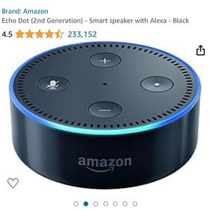 Echo Dot (2nd Generation) - Smart speaker with Alexa - Black